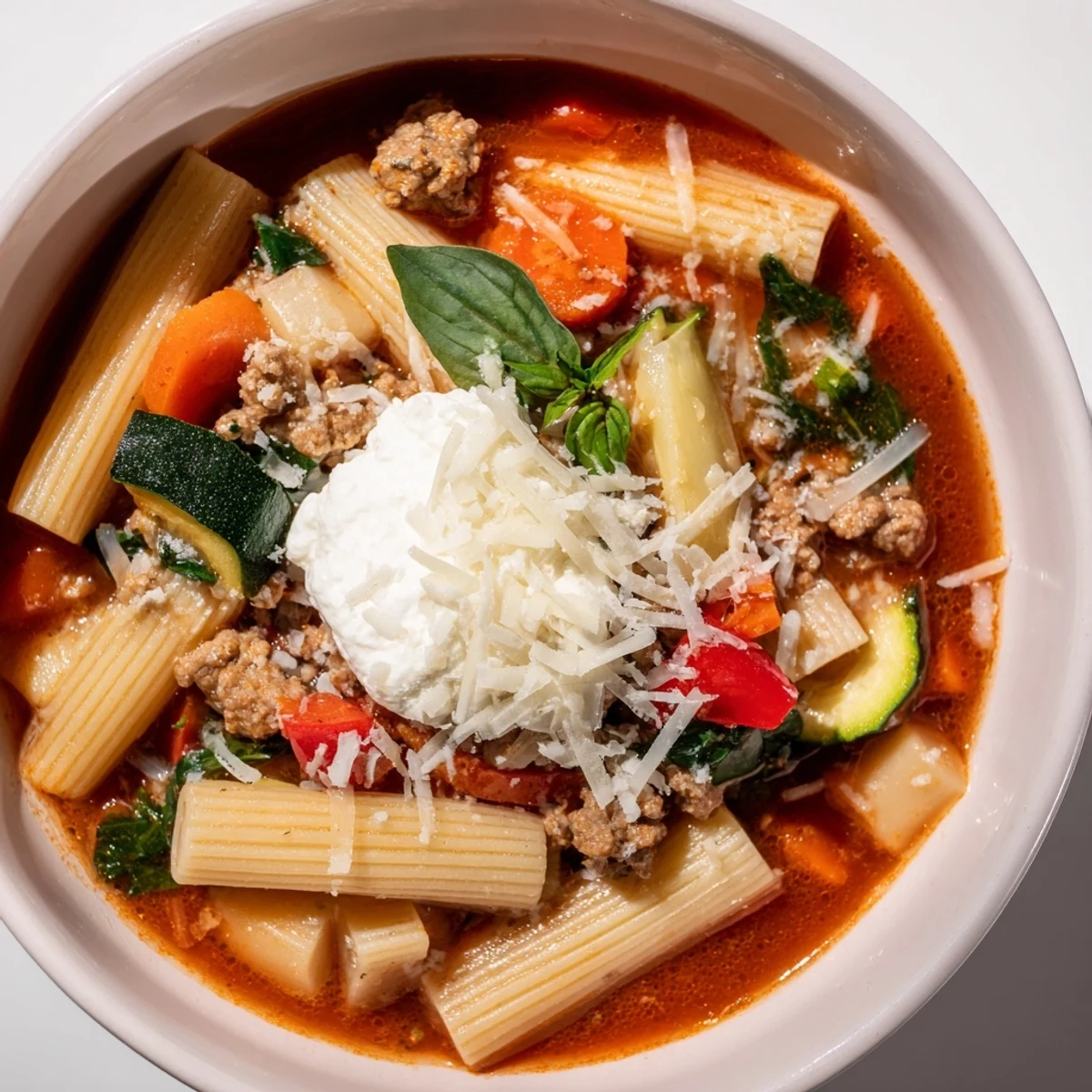 Healthy Lasagna Soup Bowl