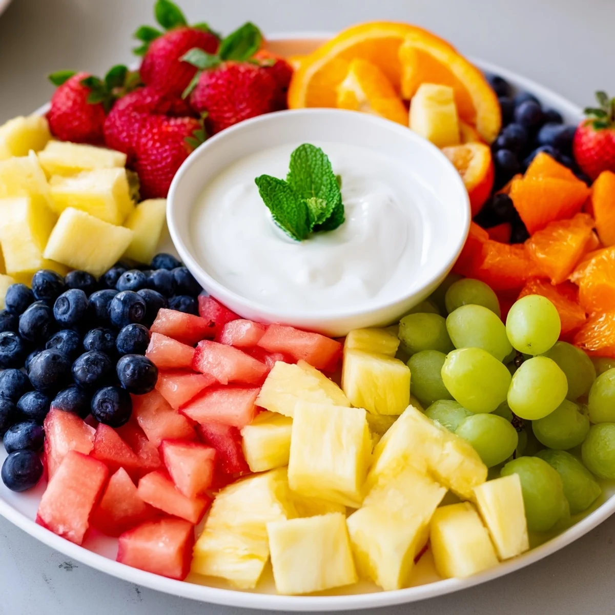 Sweet, refreshing Beach Ball Fruit Platter: Visualize juicy fruits, perfect for summer picnics and fun.