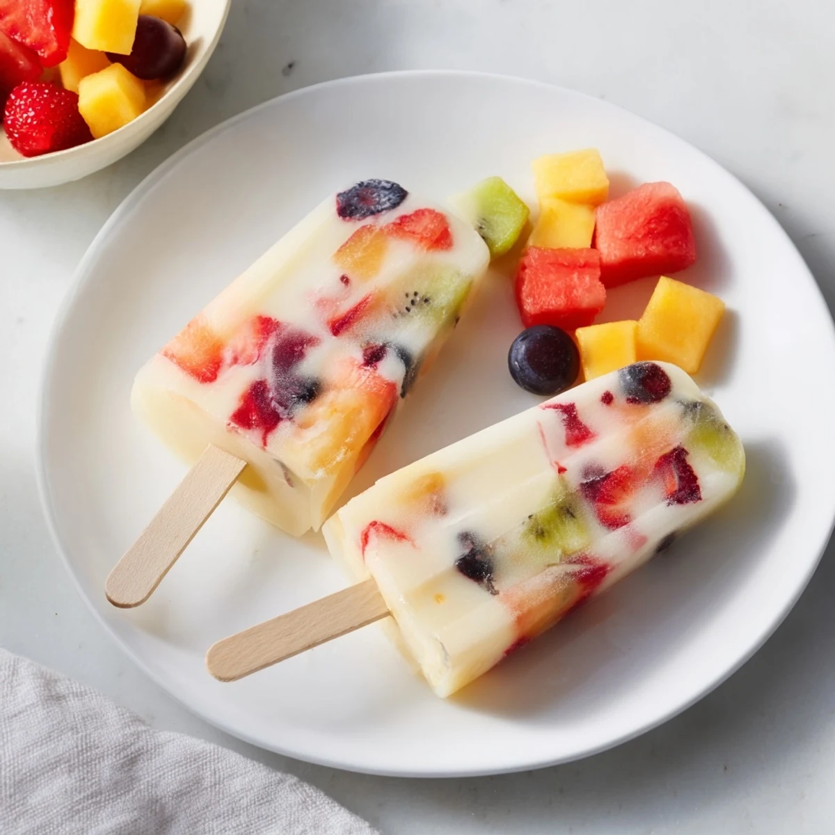 Homemade Summer Popsicle Board overflowing with vibrant popsicles and fresh, juicy fruit, a perfect summer treat.