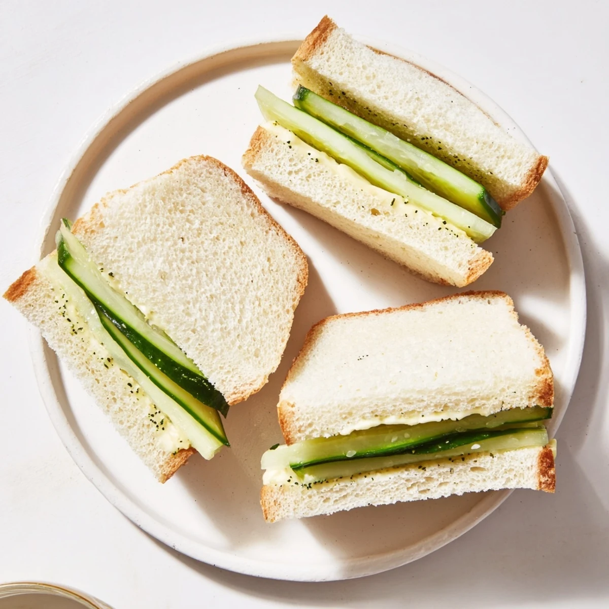 Close-up of elegant Castle Feast Royal Tea Party Sandwiches showcasing cucumber, salmon, and egg fillings alongside fresh watercress.