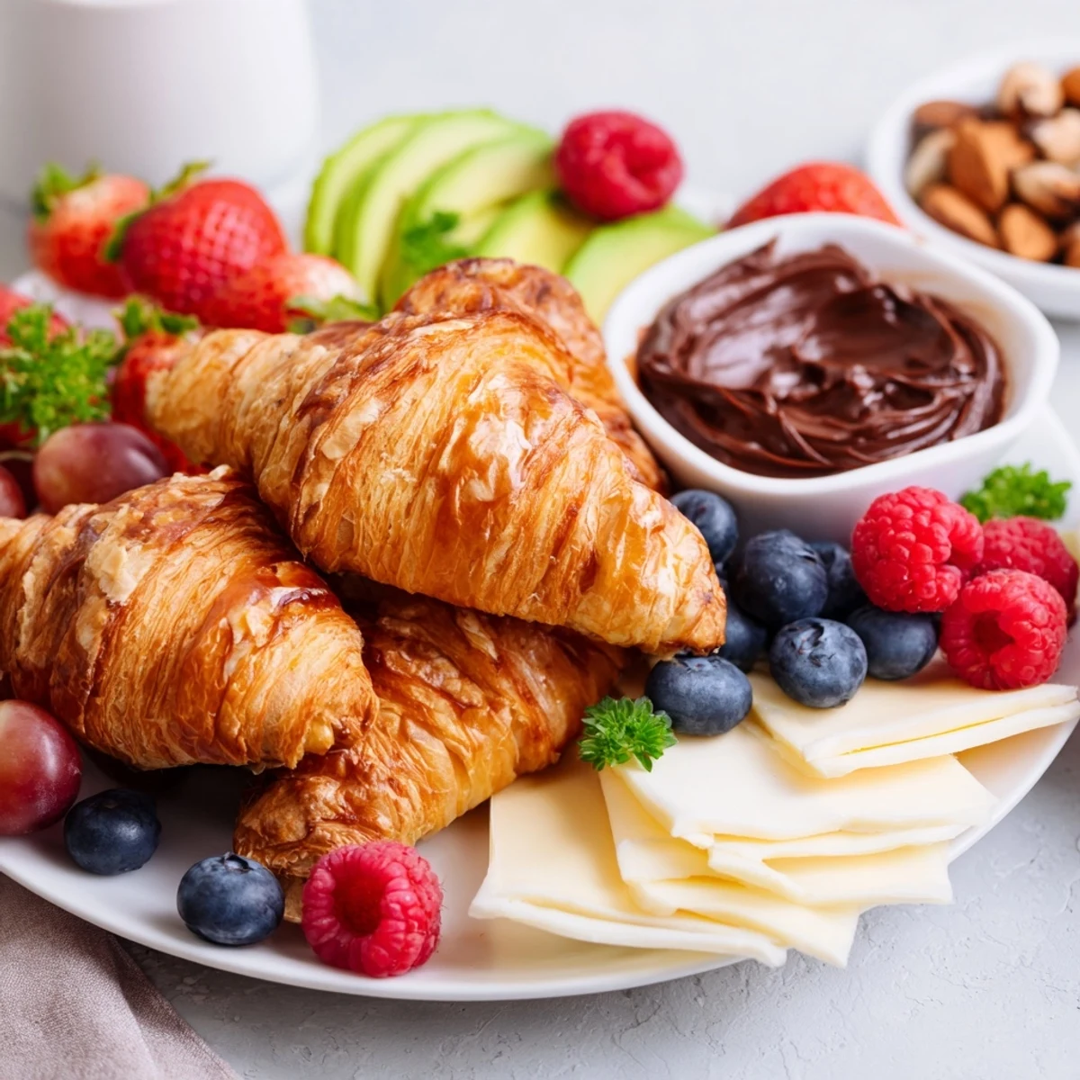 Cozy Fireplace Croissant Board