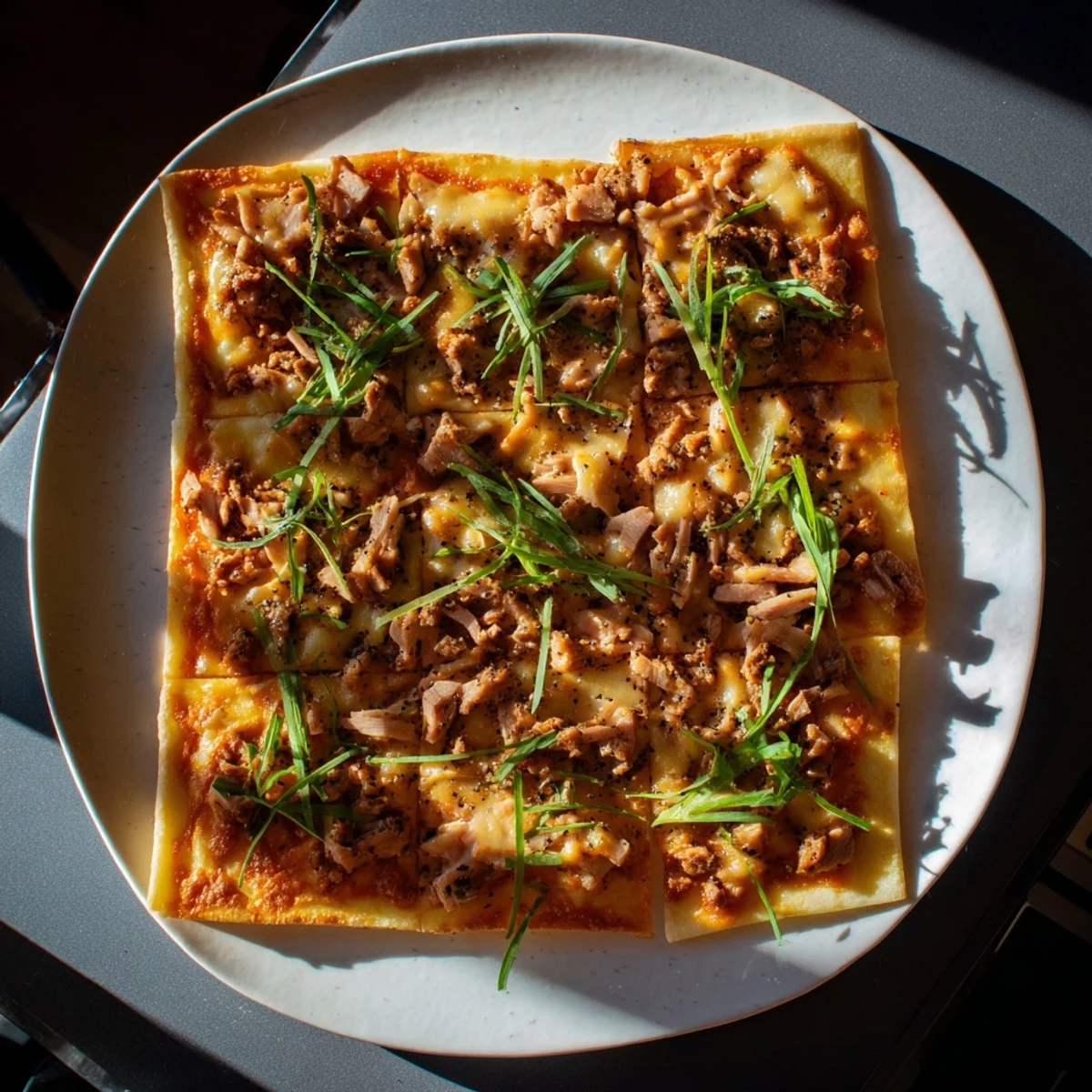 Checkerboard Picnic Bites displaying a colorful array of prepared meats and cheeses, perfect for a picnic.