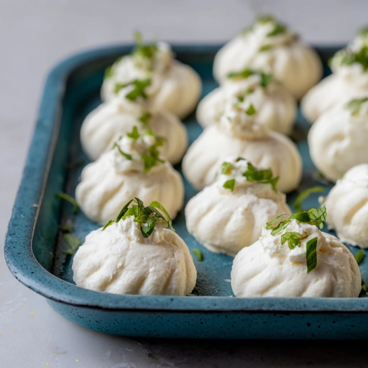 A close-up shot of the elegant Stormy Sea appetizer, ready to serve and enjoy tonight.