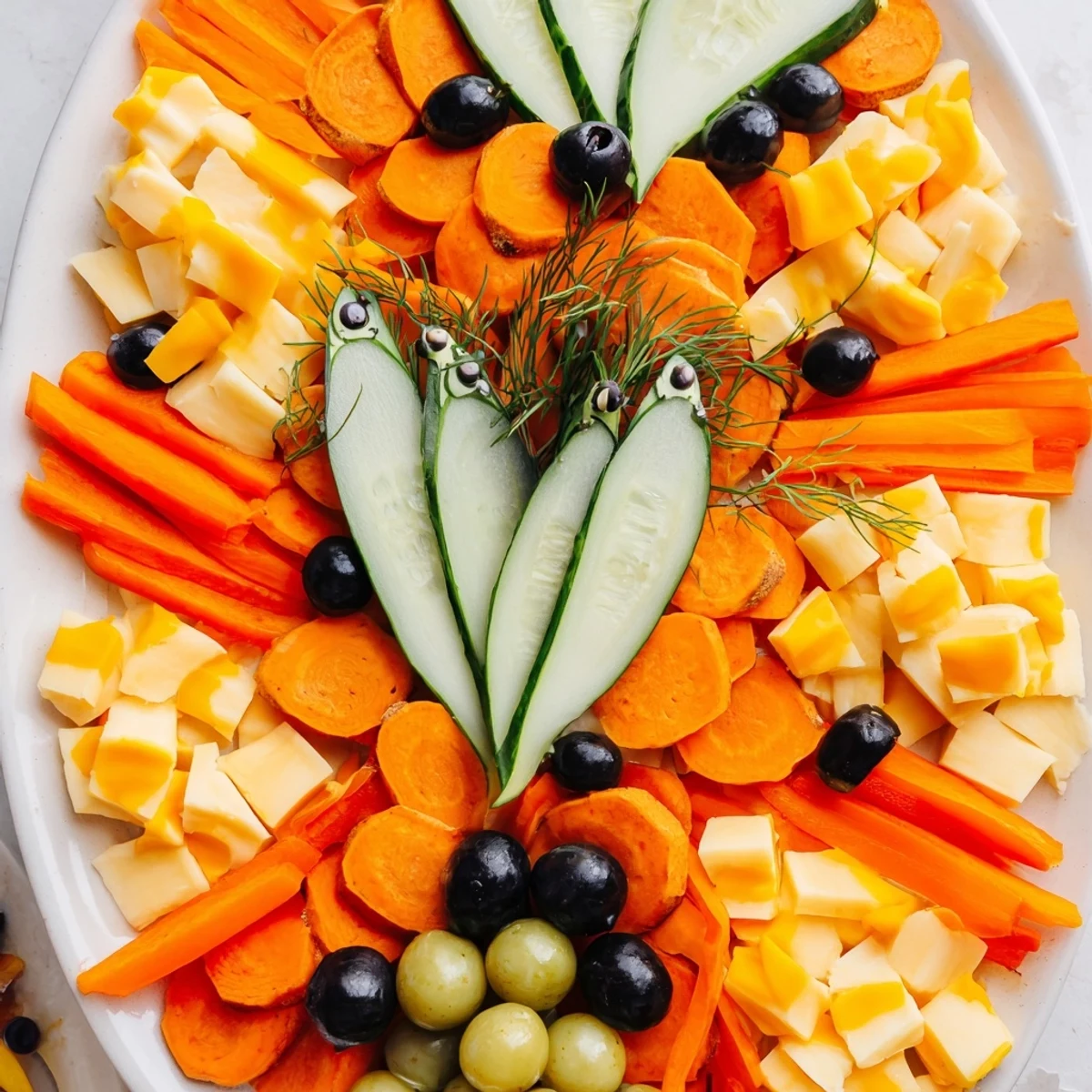 Colorful Monarch Butterfly Wings appetizer showing a creative, visually stunning vegetarian platter.