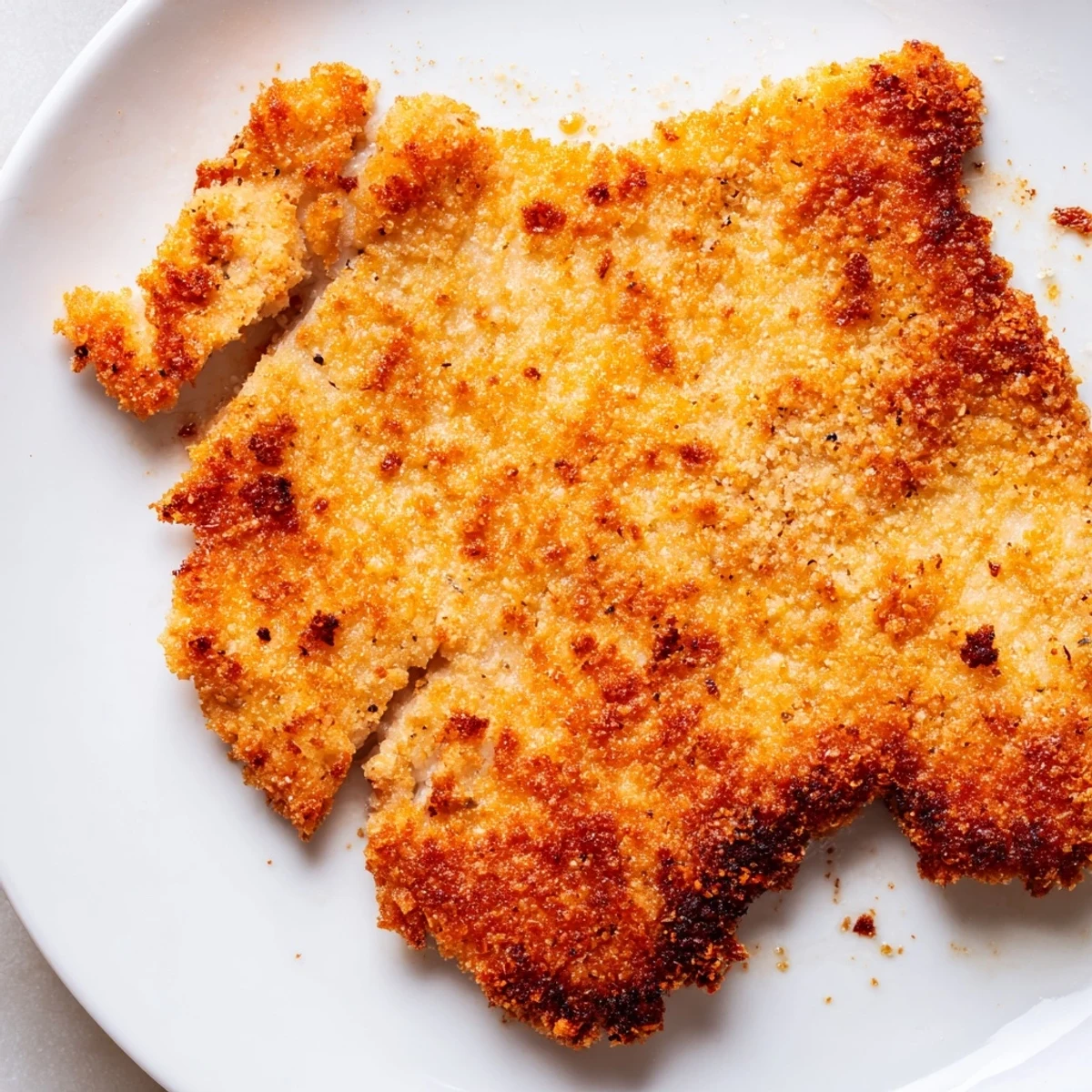 Golden, crispy air fryer chicken cutlets, perfectly cooked and ready to serve with lemon.