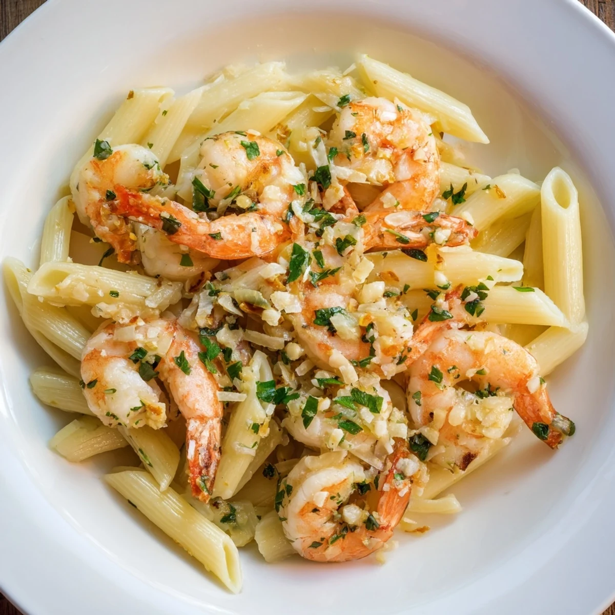 Garlic Shrimp Penne Pasta