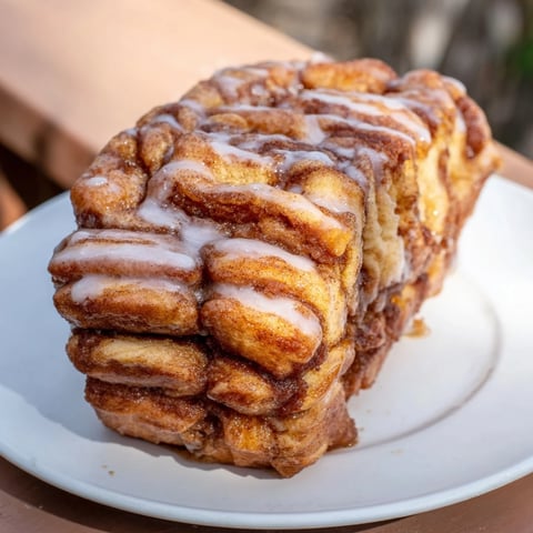 Warm cinnamon sugar pull-apart bread fresh out of the oven, ready to share.  