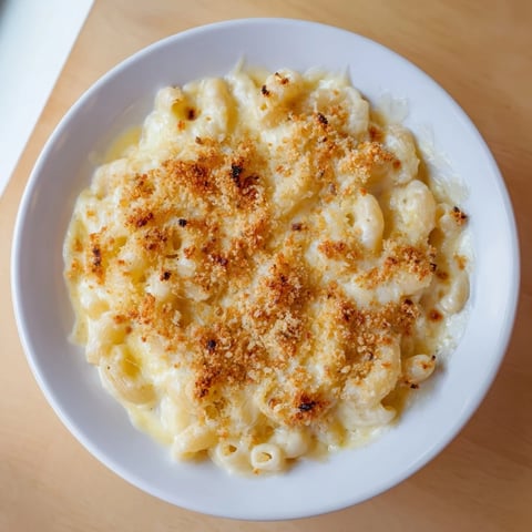 Warm, bubbly Mac & Cheese with Evaporated Milk, golden crust and irresistible cheesy aroma.