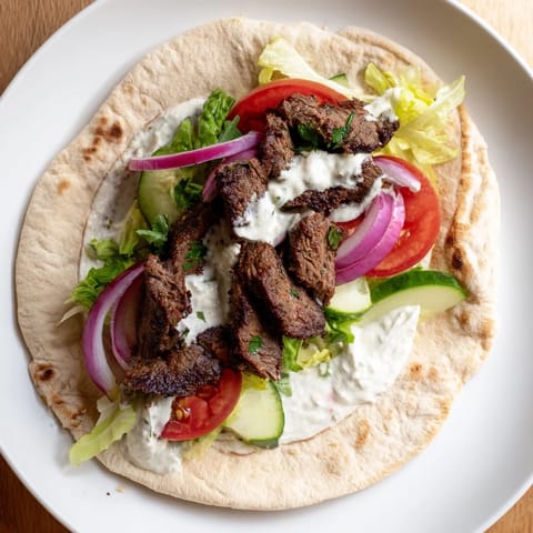 Beef Shawarma Wraps Yogurt