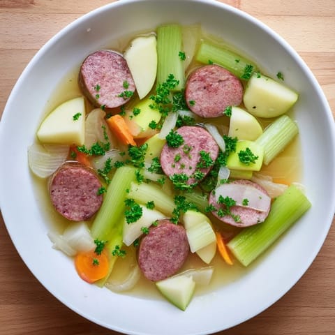 Stovetop Sausage Celery Apple
