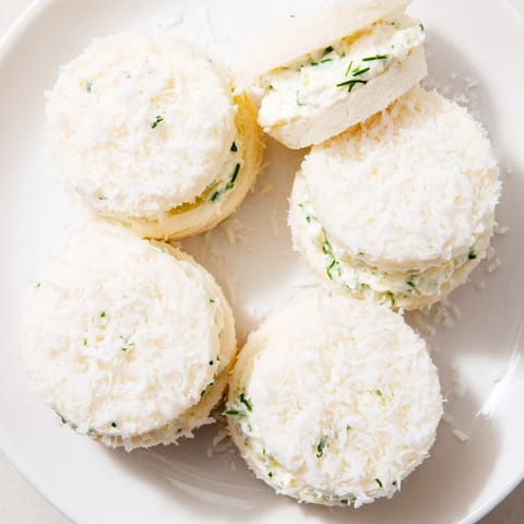 Delicate Snowball Tea Sandwiches
