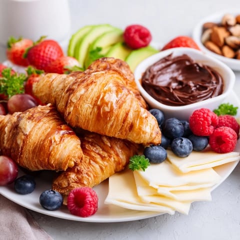 Cozy Fireplace Croissant Board