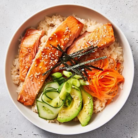 Japanese Style Salmon Chicken Bowl