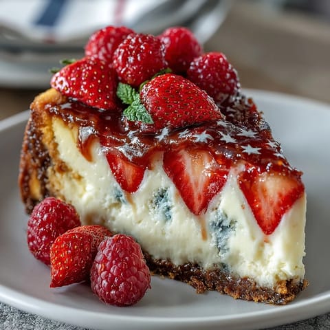 Fourth of July No-Bake Cheesecake