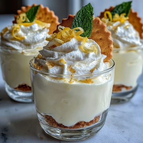 Lemon Mousse Shortbread Cups