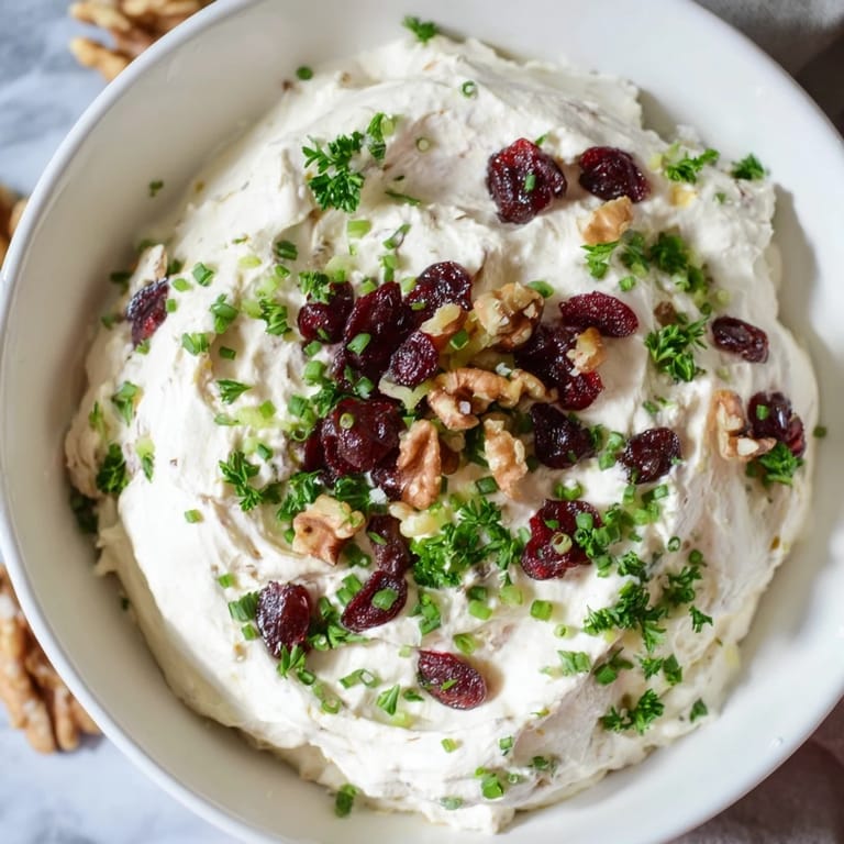 Serving suggestion: Enjoy this tasty lightened holiday cream cheese dip alongside whole grain crackers.