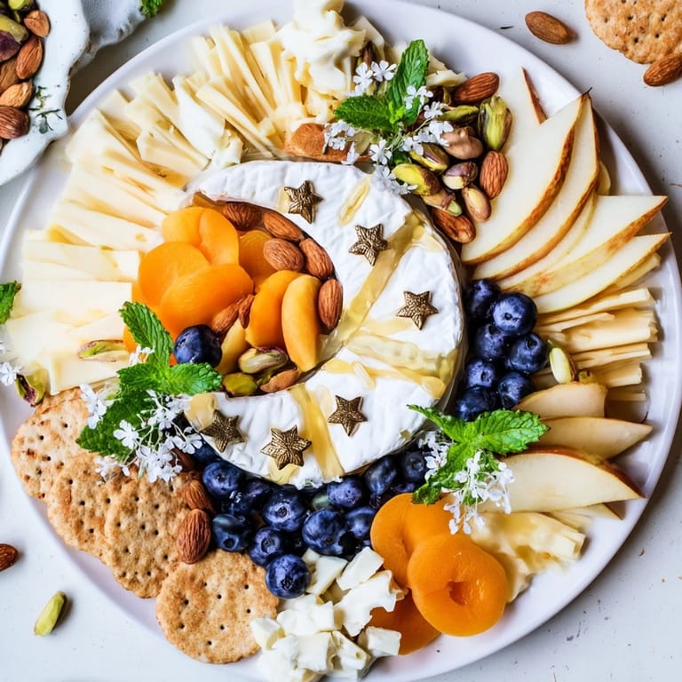 Taste the sweet and savory with this Crescent Moon Midnight Snack Board, perfect for a late night treat.