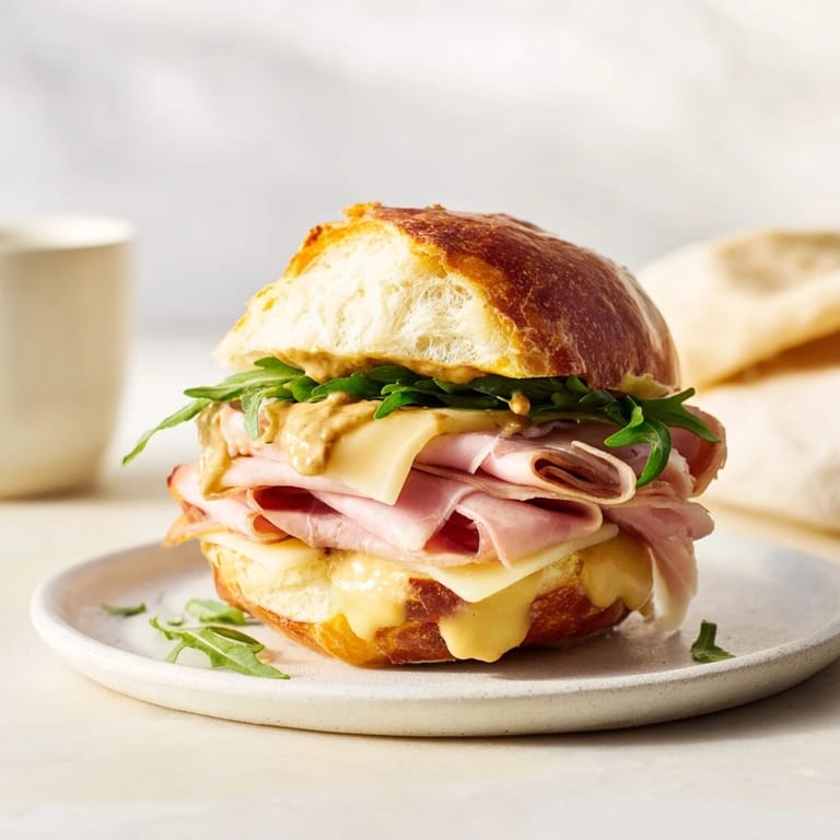 Elegant Festin du Château Royal sandwiches stacked high on a platter, perfect for a French-inspired luncheon.