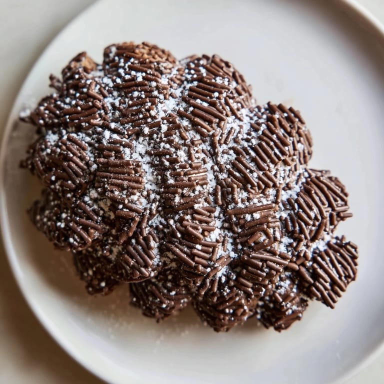 Golden baked pinecone shaped peanut butter cookies, artfully arranged on a cooling rack for serving.