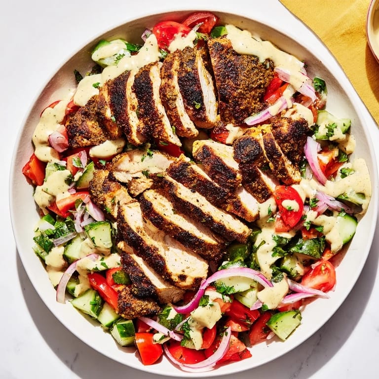 Imagine tender chicken shawarma nestled on a fresh salad, beautifully garnished and ready to serve.