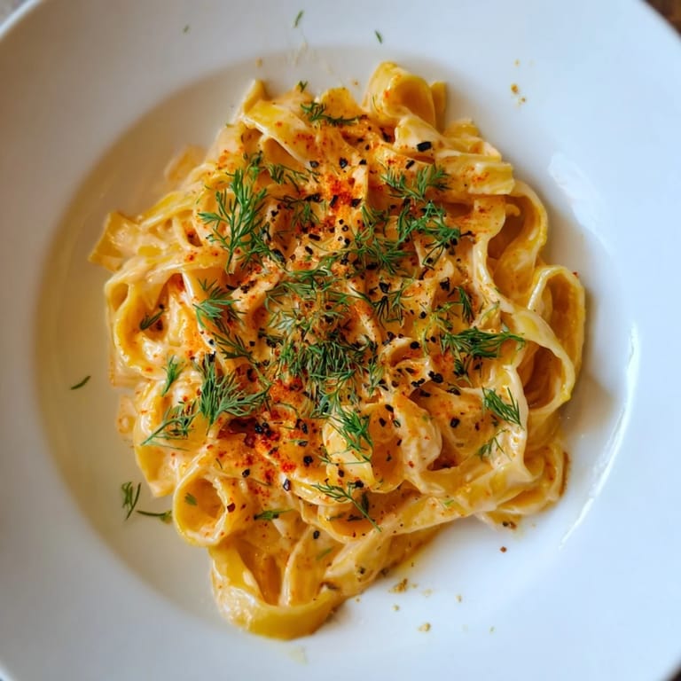 Creamy yogurt blankets the Turkish Pasta, beautifully contrasted by vibrant, spicy chili butter.
