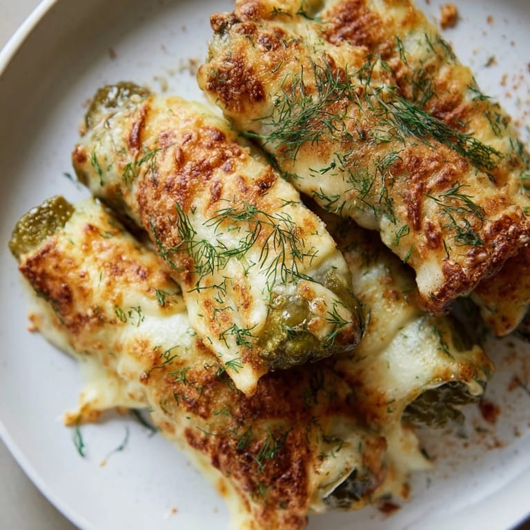 Melted Cheese Pickle Rolls with melted cheese and crispy edges, ready to be enjoyed as a savory snack.
