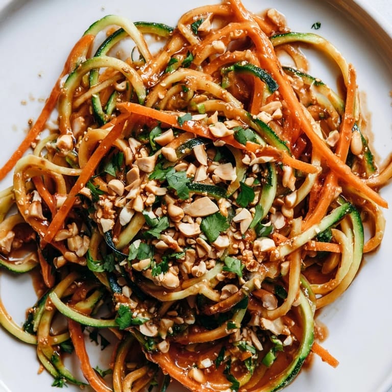 Imagine the crunchy texture: a bowl of spicy cucumber noodle bowl, ready to serve with lime wedges.