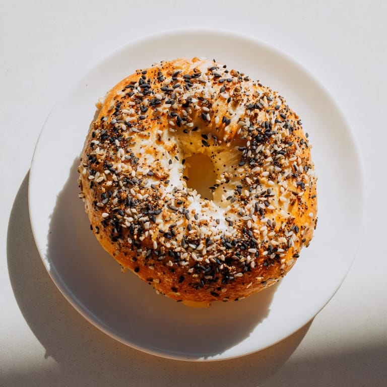 Homemade Everything Bagel Yogurt Bagels with that irresistible everything seasoning, a breakfast classic.
