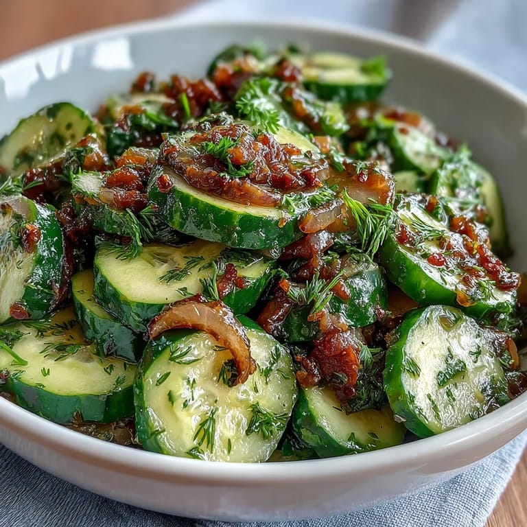 Bright, crunchy cucumber radish salad featuring a zesty dill vinaigrette, perfect for light lunches or as a fresh appetizer.