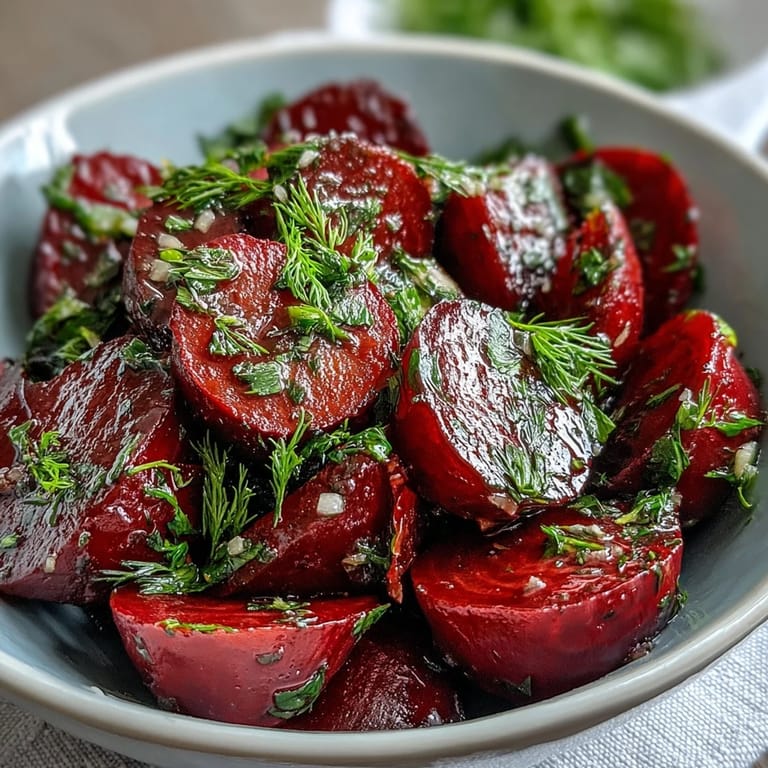 Colorful cucumber and radish salad tossed in a fragrant dill vinaigrette, offering a crisp, refreshing bite with every forkful.