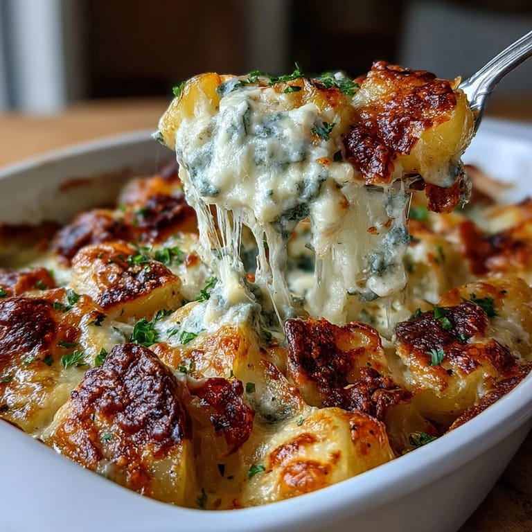Easy Cheesy Scalloped Potatoes: A classic, hearty casserole with layers of potatoes, onions, and melted cheese, perfect for any dinner table.