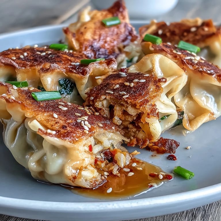 Savory cabbage dumplings with golden crust, served hot with fragrant ginger dipping sauce.