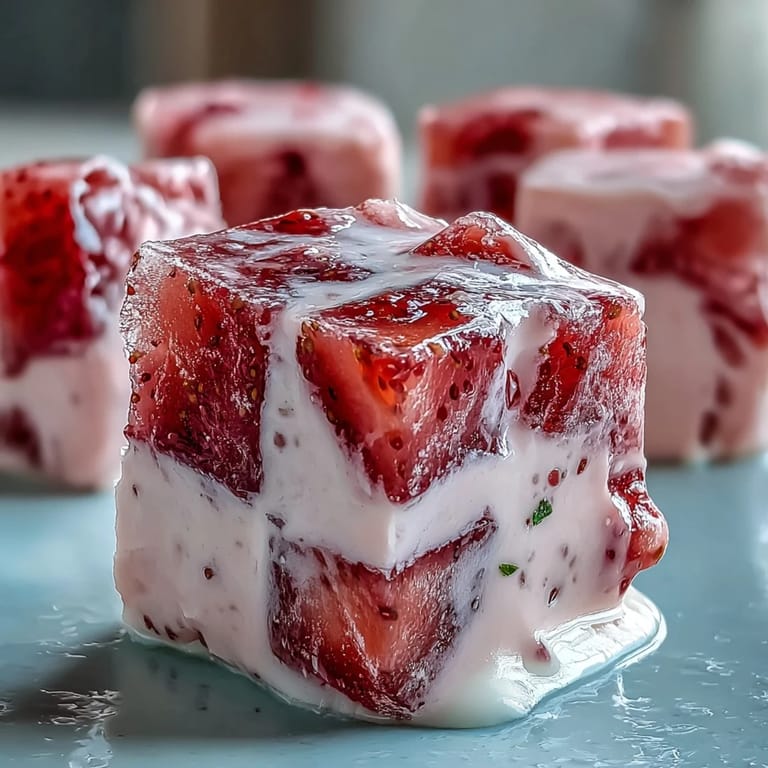 Elegant strawberry rose gelatin mosaic cake, ready to be sliced and enjoyed.